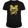 Baby Yoda Hug Michigan Wolverines t shirt RF02