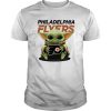 Baby Yoda Hug Philadelphia Flyers t shirt RF02