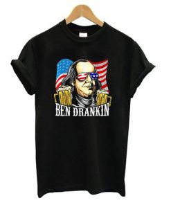 Benjamin Ben Drankin Vintage Benjamin 4th July Independent Day t shirt RF02