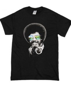 Bob Ross Artist Headphones Joy Of Painting t shirt RF02