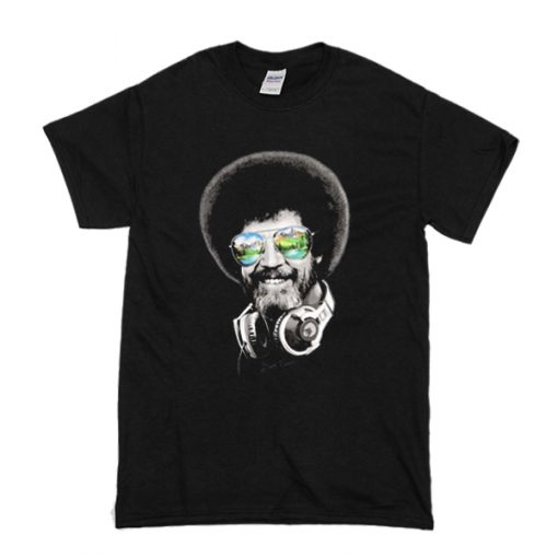 Bob Ross Artist Headphones Joy Of Painting t shirt RF02