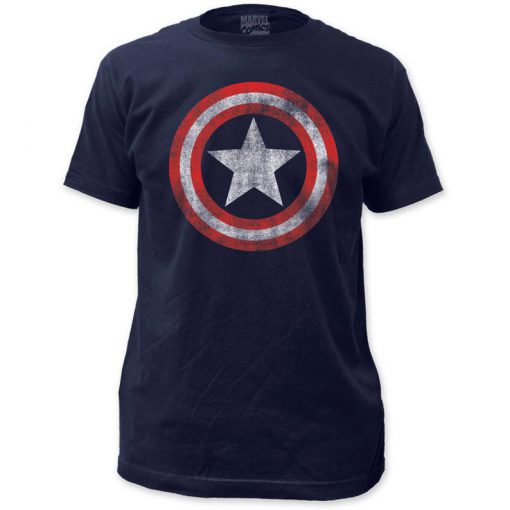 Captain America Distressed Shield t shirt RF02