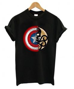 Captain America Harajuku Spider Skull t shirt RF02