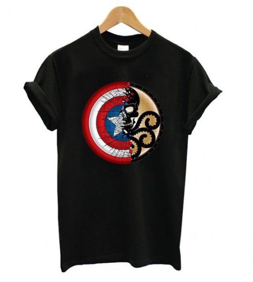 Captain America Harajuku Spider Skull t shirt RF02