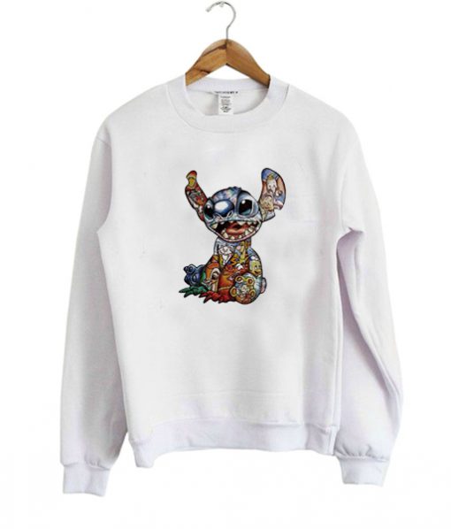 Disney Characters inside Stitch sweatshirt RF02