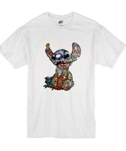 Disney Characters inside Stitch t shirt RF02