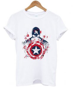 Fashion Marvel Print Captain America t shirt RF02