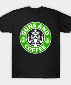 Guns and Coffee t shirt RF02