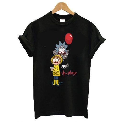 IT Movie and Rick Morty Funny t shirt RF02