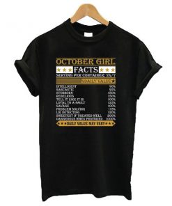 October Girl Facts t shirt RF02