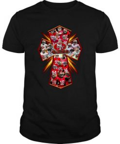 San Francisco 49ers Cross Player t shirt RF02