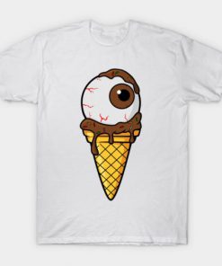 Spooky Monster Eye Chocolate Ice cream with toppings t shirt RF02