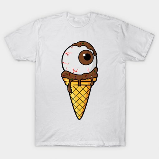 Spooky Monster Eye Chocolate Ice cream with toppings t shirt RF02