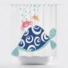 Turtle and Crab Shower Curtain RF02