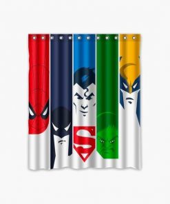 superhero figures shower curtain RF02