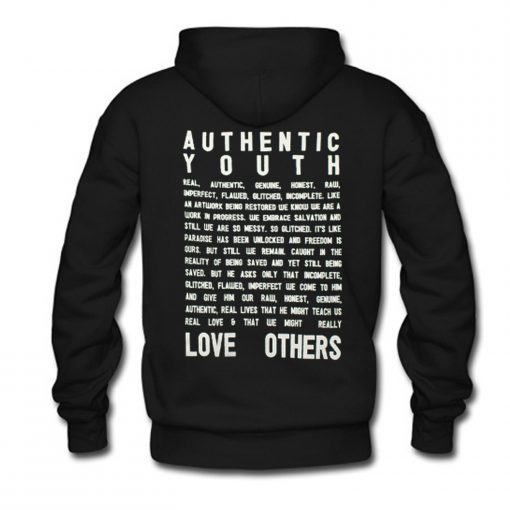 Authentic Youth Hoodie Back AI