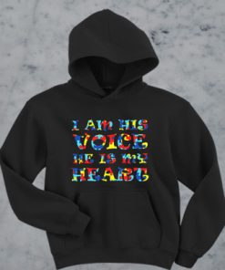 Autism I am his voice he is my heart hoodie RF02