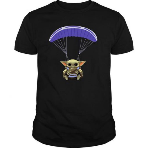 Baby Yoda Skydiving t shirt RF02