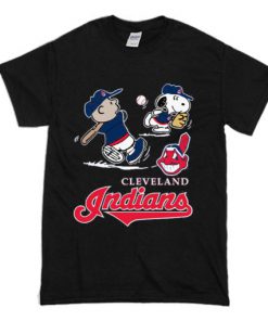 Charlie Brown Snoopy Cleveland Indians T-Shirt AI