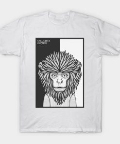 Coppery Titi Monkey Line Art T-Shirt AI