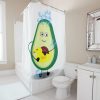 Cute Avocado Take A Shower Cartoon Shower Curtain RF02