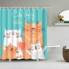 Cute Family Cats shower curtain RF02