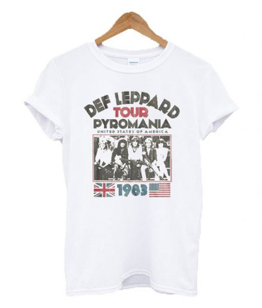 Def Leppard Tour Pyromania t shirt RF02