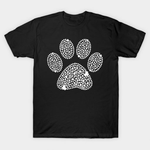 Dog Paw Shamrock St Patricks Day Lucky Cat Paw T-Shirt AI