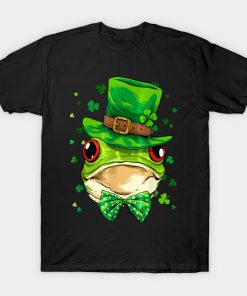 Frog Leprechaun St Patricks Day Shamrock T-Shirt AI