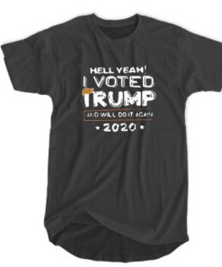 Hell Yeah, I Voted Trump And Will Do It Again 2020 t shirt RF02