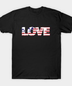Love USA Flag T-Shirt AI