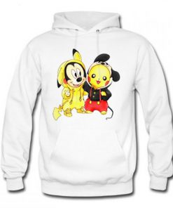 Mickey Mouse And Pikachu Hoodie AI