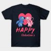 Stitch And Angel Happy Valentine's T-Shirt AI