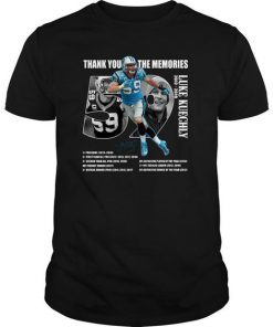 Thank You For The Memories 59 Luke Kuechly Signature t shirt RF02