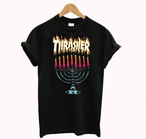 Thrasher Menorah t shirt RF02