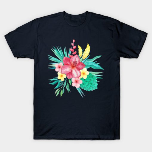 Tropical Flowers T-Shirt AI