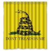 Yellow Background Don't Tread On Me Shower Curtain AI