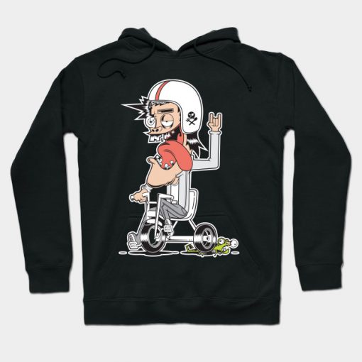 funny biker Hoodie AI