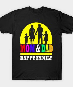 with mom& dad happy family T-Shirt AI