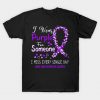 I Wear Purple For Someone I Miss Every Single Day Arnold Chiari Malformation Awareness Support Arnold Chiari Malformation Warrior Gifts T-Shirt AI