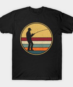 Retro Fishing Rod Gift I Vintage Fish Fisherman T Shirt AI