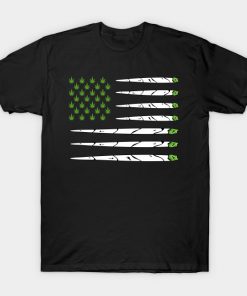 SR Marijuana Flag Tee Funny Weed Smoker T-Shirt AI