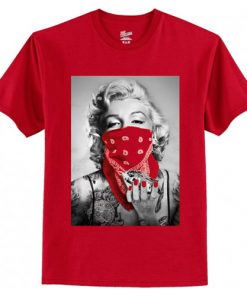 Marilyn Monroe Red Bandana T Shirt AI