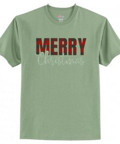 Merry Christmas (Plaid) T Shirt AI