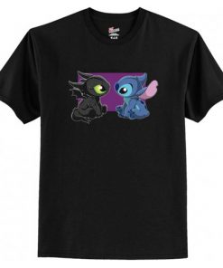 Baby Toothless Dragon and Stitch T Shirt AI