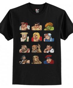 Street Fighter 2 Continue Faces T Shirt AI