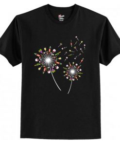Wine Dandelion Flower Funny T-Shirt AI