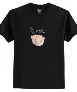 Long Live French Fries Print T-Shirt AI