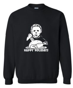 Michael Myers Happy Holidays Christmas Sweatshirt AI