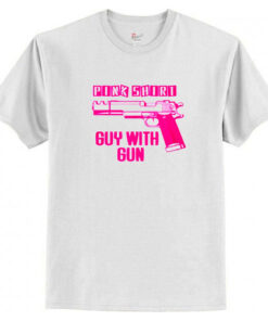 Pink Shirt Guy With Gun T-Shirt AI